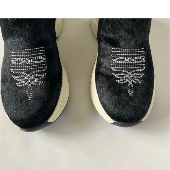 New Dan Post Dingo Safari Cowboy Boots Sneaker Leather Black Zebra western 6 - Picture 9 of 14